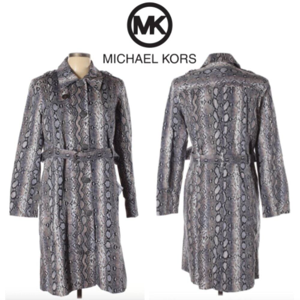 Michael Kors trench coat L purple snake print - LARGE